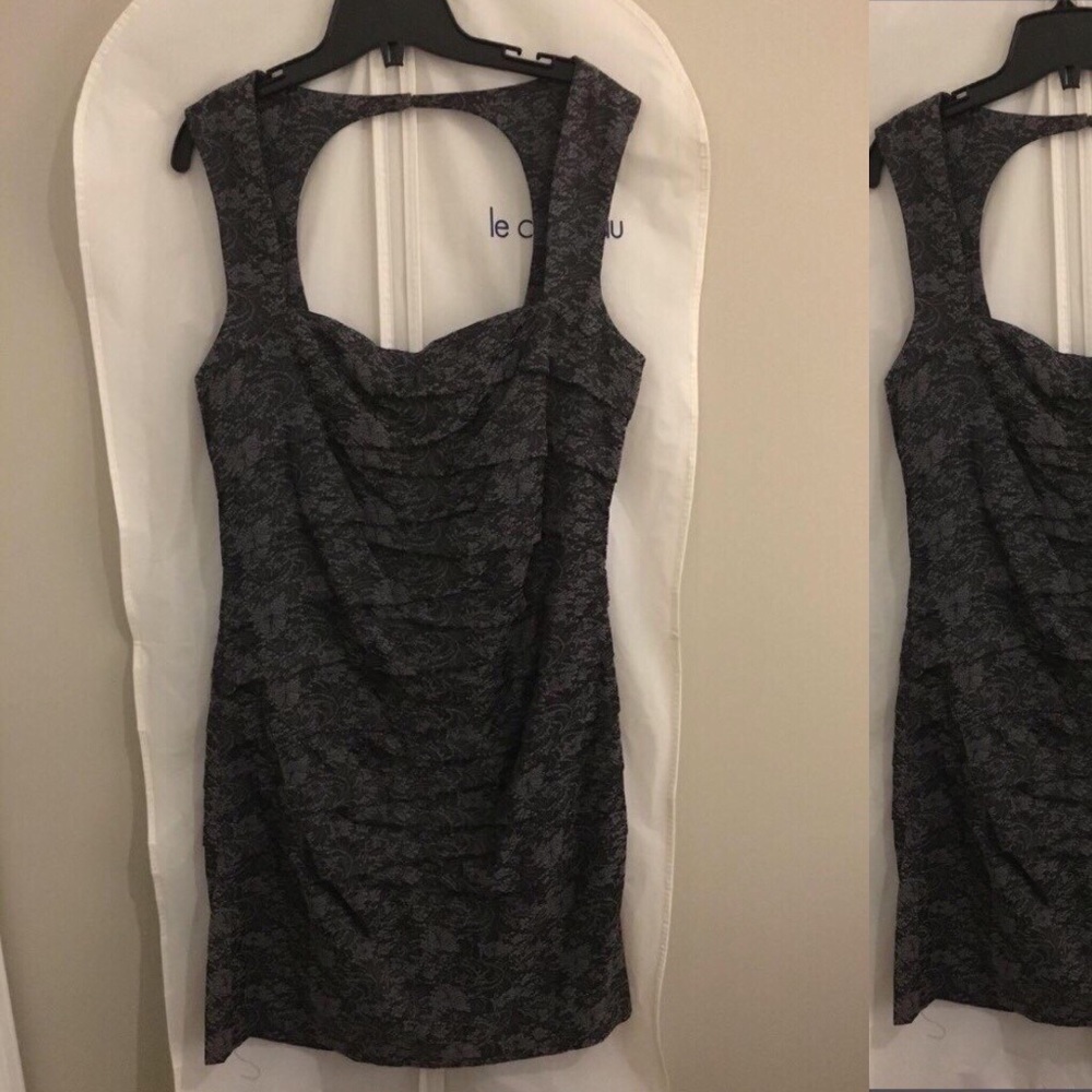 Grey and black fancy dress